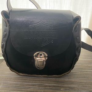 Harley Davidson Leather bodycross Purse black